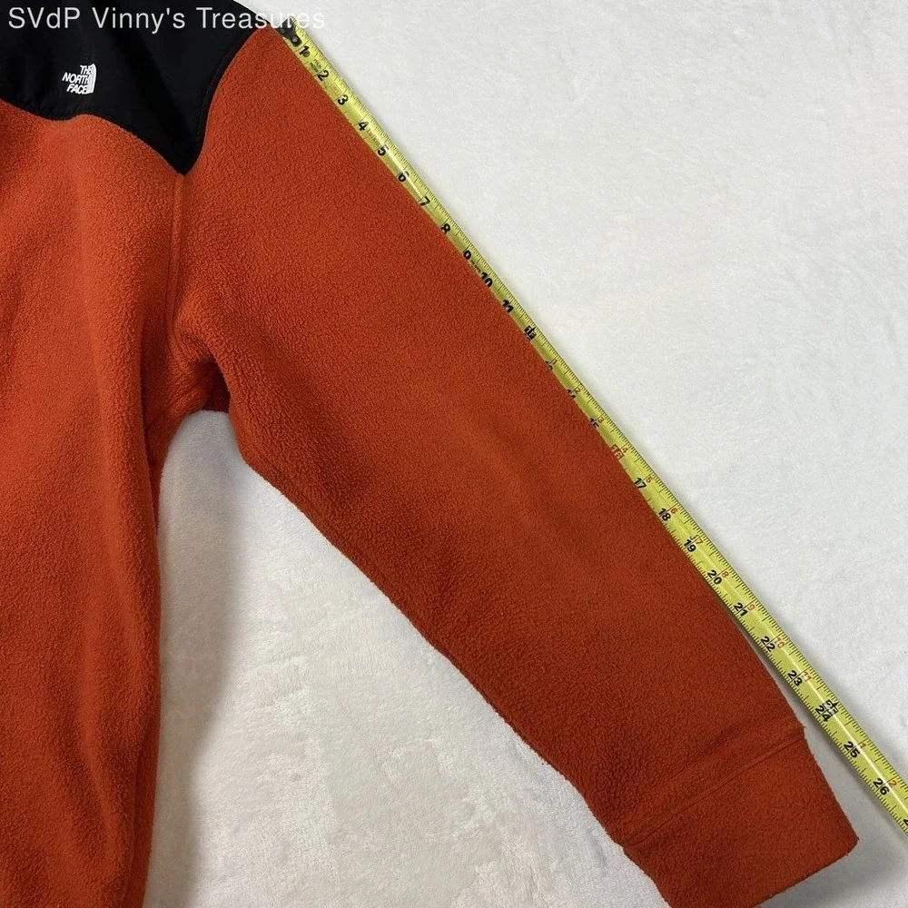 The North Face Men's Denali Fleece Jacket Orange Black Polartec Full Zip Sz XL